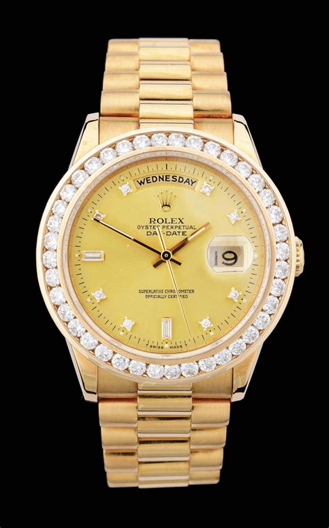 gold rolex day-date 18238|Rolex 18238 diamond dial.